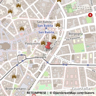 Mappa Via Durini, 2, 20122 Milano, Milano (Lombardia)