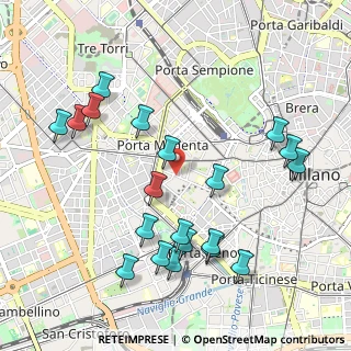 Mappa Via Matteo Bandello, 20123 Milano MI, Italia (1.1035)