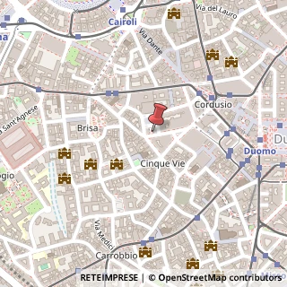 Mappa Via della Posta, 8, 20123 Milano, Milano (Lombardia)