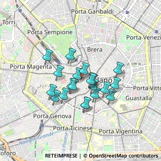 Mappa Via Santa Maria Fulcorina, 20123 Milano MI, Italia (0.665)