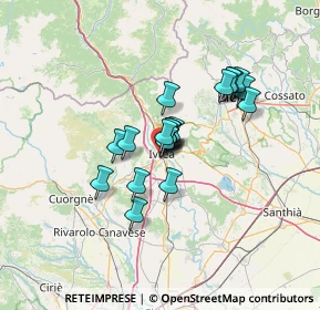 Mappa Via Gozzano, 10015 Ivrea TO, Italia (9.0355)