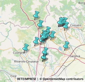 Mappa Via Guido Gozzano, 10015 Ivrea TO, Italia (9.766)