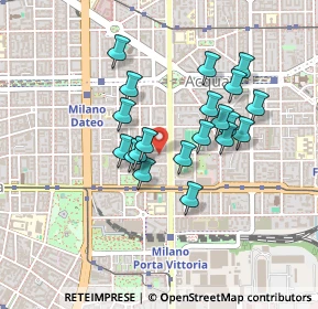 Mappa Via Mario Giuriati, 20129 Milano MI, Italia (0.3605)