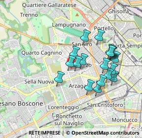 Mappa Via Benedetto Menzini, 20147 Milano MI, Italia (1.61105)