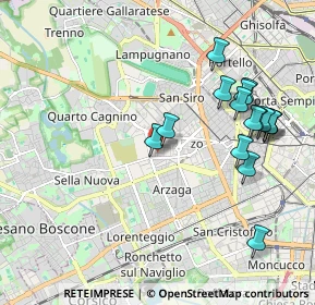 Mappa Via Benedetto Menzini, 20147 Milano MI, Italia (2.10875)