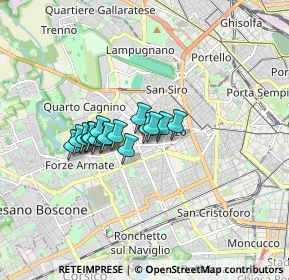 Mappa Via Benedetto Menzini, 20147 Milano MI, Italia (1.11188)