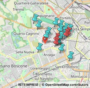 Mappa Via Benedetto Menzini, 20147 Milano MI, Italia (1.425)