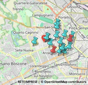 Mappa Via Benedetto Menzini, 20147 Milano MI, Italia (1.43833)