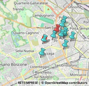 Mappa Via Benedetto Menzini, 20147 Milano MI, Italia (1.48273)