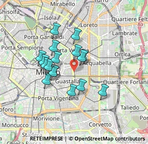 Mappa Via Enrico Cernuschi, 20129 Milano MI, Italia (1.37294)