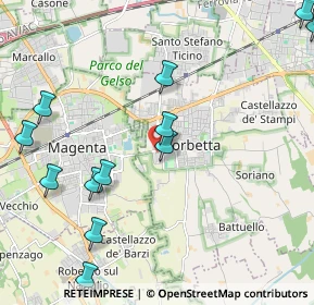 Mappa Via Gran Sasso, 20011 Magenta MI, Italia (2.60833)