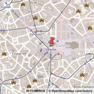 Mappa Via Orefici, 2, 20123 Milano, Milano (Lombardia)