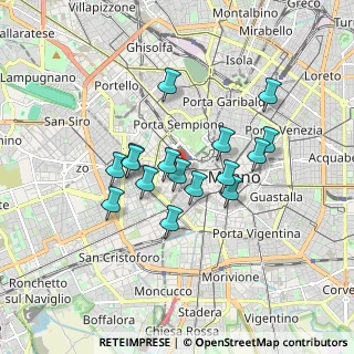 Mappa Sede Via Vincenzo Monti 33 Lab, 20123 Milano MI, Italia (1.38313)