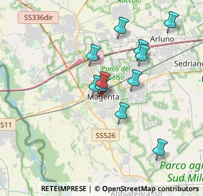 Mappa Via Santa Crescenzia, 20013 Magenta MI, Italia (3.11636)