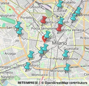 Mappa Via Aristide de Togni, 20123 Milano MI, Italia (2.15933)