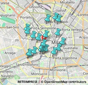 Mappa Via Aristide de Togni, 20123 Milano MI, Italia (1.3455)