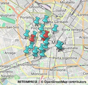 Mappa Via Aristide de Togni, 20123 Milano MI, Italia (1.213)