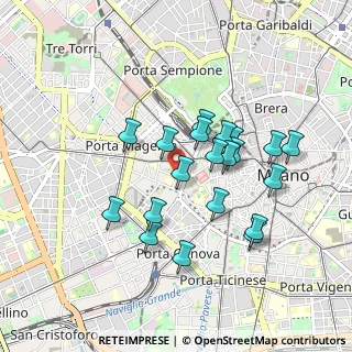 Mappa Via Aristide de Togni, 20123 Milano MI, Italia (0.791)