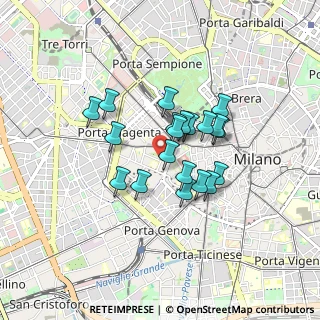 Mappa Via Aristide de Togni, 20123 Milano MI, Italia (0.63)