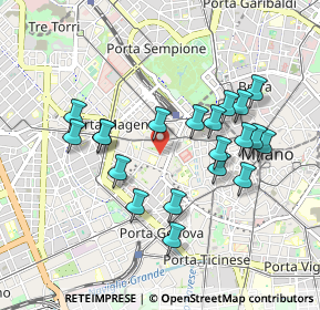 Mappa Via Aristide de Togni, 20123 Milano MI, Italia (0.8715)