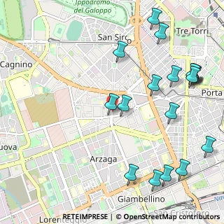 Mappa Milano, 20147 Milano MI, Italia (1.34333)