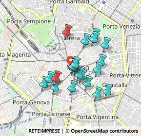 Mappa Via Spadari, 20123 Milano MI, Italia (0.7255)