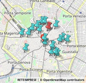 Mappa Via Spadari, 20123 Milano MI, Italia (0.6775)