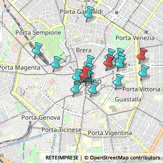 Mappa Via Spadari, 20123 Milano MI, Italia (0.7425)