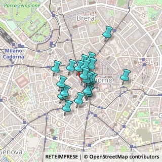 Mappa Via Orefici, 20123 Milano MI, Italia (0.2605)
