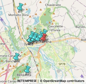 Mappa Via Enrico Fermi, 10015 Ivrea TO, Italia (1.40833)