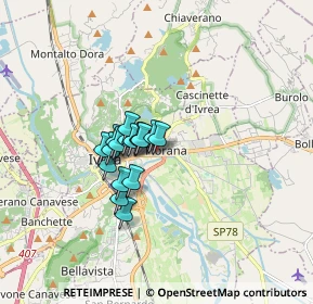 Mappa Via Enrico Fermi, 10015 Ivrea TO, Italia (1.04765)