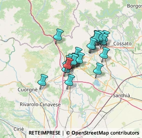 Mappa Via Enrico Fermi, 10015 Ivrea TO, Italia (8.858)