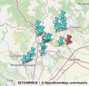 Mappa Via Emitio Parato, 10015 Ivrea TO, Italia (11.96684)