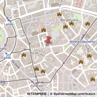 Mappa Via dell'Orso, 2, 20121 Milano, Milano (Lombardia)