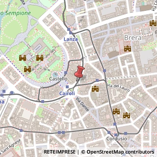 Mappa Foro Buonaparte,  74, 20121 Milano, Milano (Lombardia)