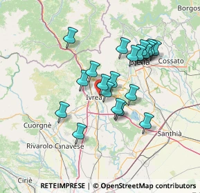 Mappa Corso Vercelli, 10015 Ivrea TO, Italia (11.9725)