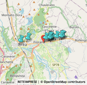 Mappa Corso Vercelli, 10015 Ivrea TO, Italia (1.00167)