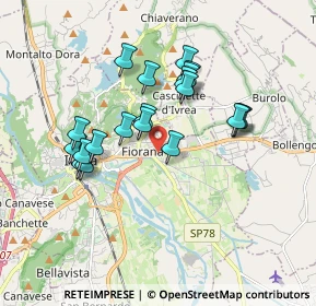 Mappa Corso Vercelli, 10015 Ivrea TO, Italia (1.566)