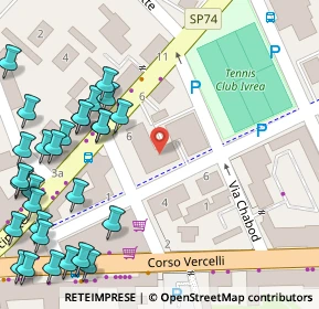 Mappa Via G. Pavetti, 10015 Ivrea TO, Italia (0.08966)