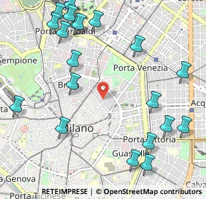 Mappa Via Sant'Andrea, 20121 Milano MI, Italia (1.3365)