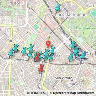 Mappa Via Ariosto, 20123 Milano MI, Italia (0.5425)