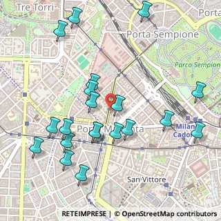 Mappa Via Ariosto, 20123 Milano MI, Italia (0.5645)