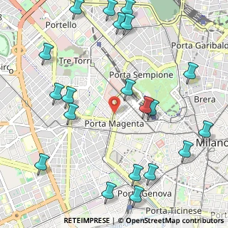 Mappa Via Gian Battista Bazzoni, 20123 Milano MI, Italia (1.3795)