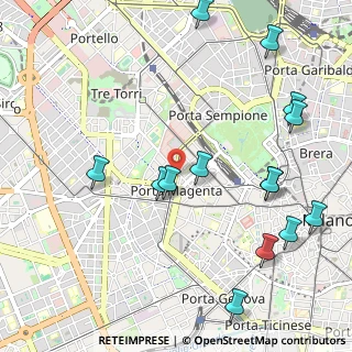 Mappa Via Gian Battista Bazzoni, 20123 Milano MI, Italia (1.26357)