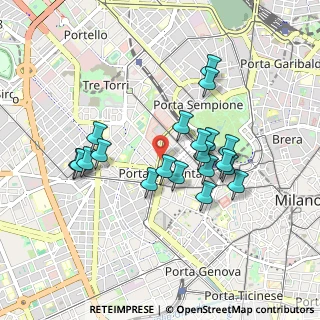 Mappa Via Gian Battista Bazzoni, 20123 Milano MI, Italia (0.8005)