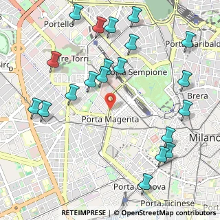 Mappa Via Gian Battista Bazzoni, 20123 Milano MI, Italia (1.267)