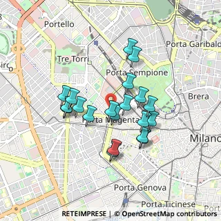 Mappa Via Gian Battista Bazzoni, 20123 Milano MI, Italia (0.735)