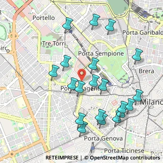 Mappa Via Ariosto, 20123 Milano MI, Italia (1.0855)