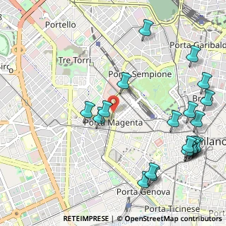 Mappa Via Gian Battista Bazzoni, 20123 Milano MI, Italia (1.356)
