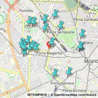 Mappa Via Gian Battista Bazzoni, 20123 Milano MI, Italia (1.088)